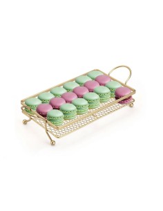 Bandeja Dourado Fosco Servir Decorar Festa Buffet Suporte...