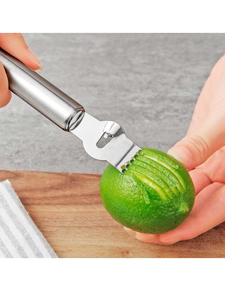 Raspador de Limao Descascador Ralador Inox Drink Bar Tortas