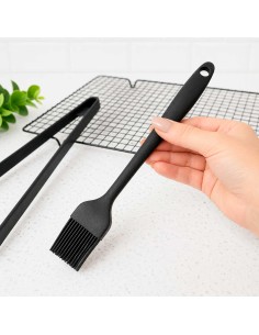Pincel Culinario Silicone Preto Confeitaria Cozinha 2