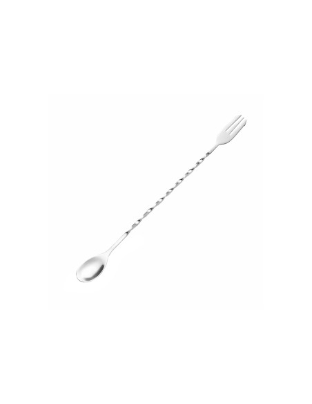 Colher Bailarina Garfo Tridente Inox Drink Sucos Bartender 26cm