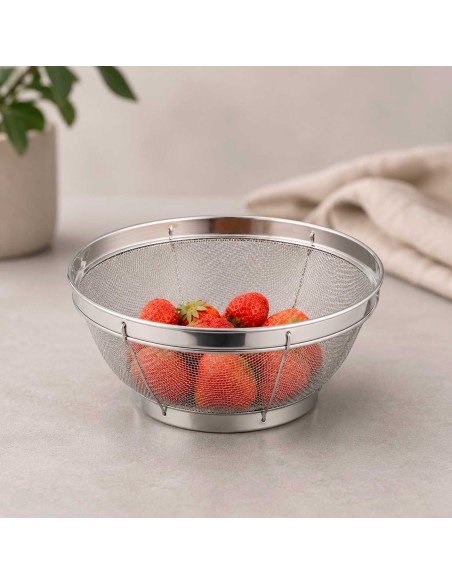 Escorredor Peneira Cesto Inox Massas Arroz Verduras Multiuso