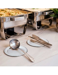 Descanso de Talheres Jarra Prato Inox Petiscos Buffet 15cm 2