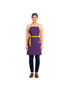 Avental Roxo Alça Cruzada Amarelo Açai Sorveteria Doceria 2