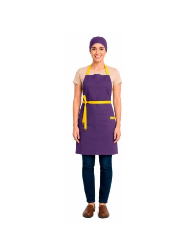 Avental Roxo Alça Cruzada Amarelo Açai...