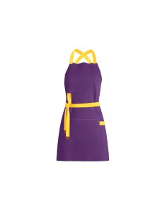 Avental Roxo Alça Cruzada Amarelo Açai Sorveteria Doceria