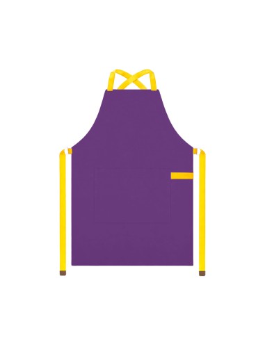 Avental Roxo Alça Cruzada Amarelo Açai...