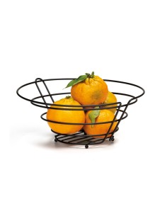 Fruteira Preta Cesta Suporte Travessa Cesto