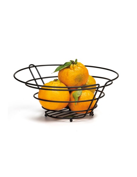 Fruteira Preta Cesta Suporte Travessa Cesto