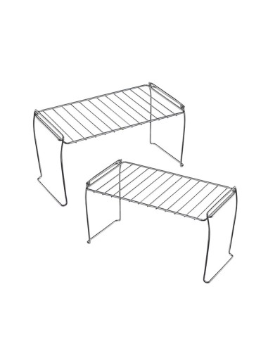 Suporte Duplo Empilhavel Organizador Aço Buffet...