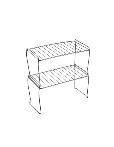 Suporte Duplo Empilhavel Organizador Aço Buffet...