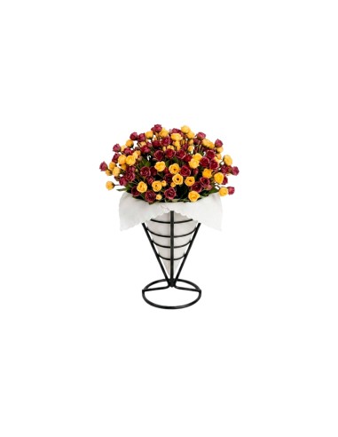 Suporte Cachepot Cone Preto Decoraçao Flor Vela...