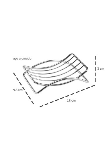 Saboneteira Porta Sabonete Aço Cromado