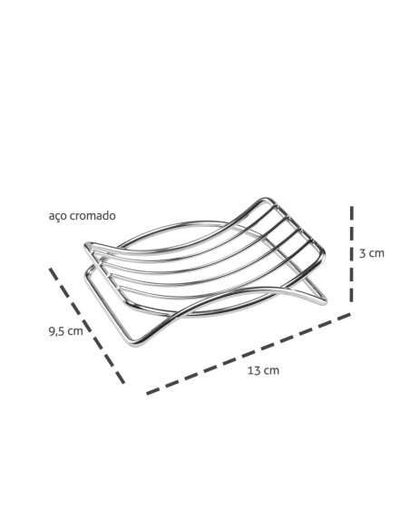 Saboneteira Porta Sabonete Aço Cromado
