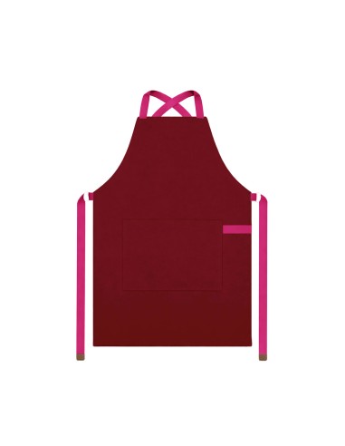 Avental Vinho Alça Cruzada Rosa Pink Cafe...