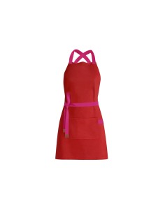 Avental Vermelho Alça Cruzada Rosa Pink Buffet Pintura