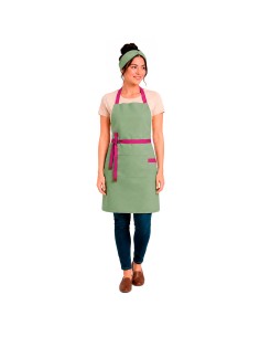 Avental Verde Matte Cha Alça Cruzada Rosa Pink Doceria Cafe 2