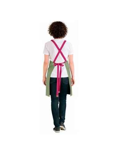 Avental Verde Matte Cha Alça Cruzada Rosa Pink...