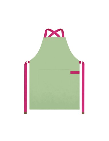 Avental Verde Matte Cha Alça Cruzada Rosa Pink...