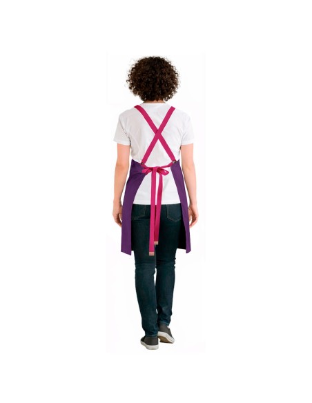 Avental Roxo Alça Cruzada Rosa Pink Açai Sorveteria Doceria