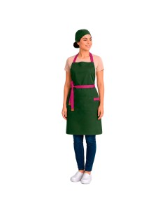 Avental Verde Alça Cruzada Rosa Pink Cafeteria Jardinagem 2