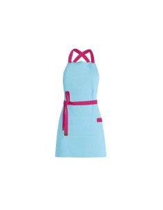 Avental Azul Claro Alça Cruzada Rosa Pink Confeitaria Buffet