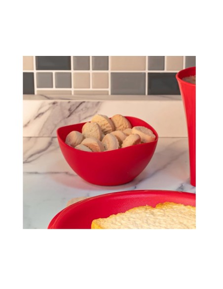 Tigela Bowl Pote Sobremesa Cremeira Vermelho 300ml