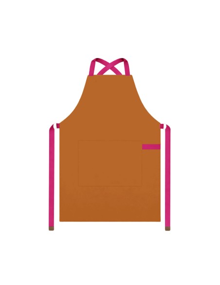 Avental Caramelo Alça Cruzada Rosa Pink Cafeteria Bistro Bar