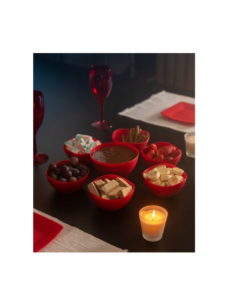 Tigela Bowl Pote Sobremesa Cremeira Vermelho 300ml