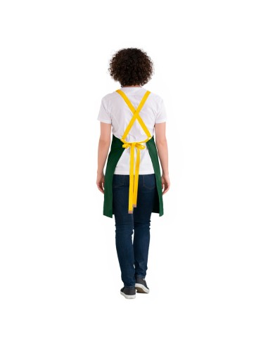 Avental Verde Amarelo Brasil Alça Cruzada Copa...