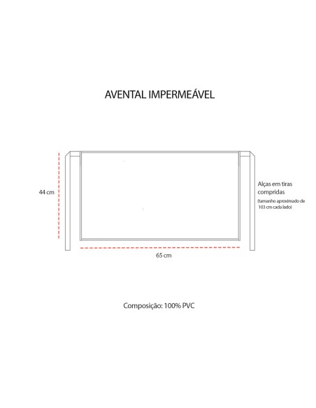 Avental Impermeavel de Cintura Curto Transparente Salao
