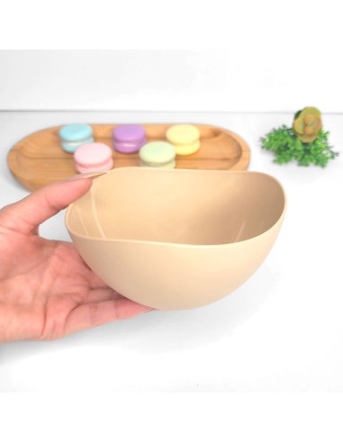 Tigela Bowl Pote Sobremesa Cremeira Bege Nude...