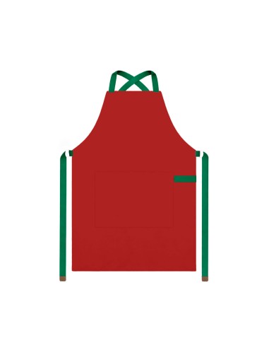 Avental Vermelho Alça Cruzada Verde Buffet...