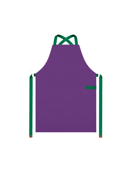Avental Roxo Alça Cruzada Verde Açai Sorveteria Doceria