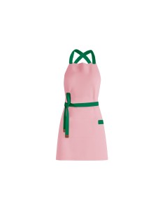 Avental Rosa Alça Cruzada Verde Confeitaria Doceria Festa