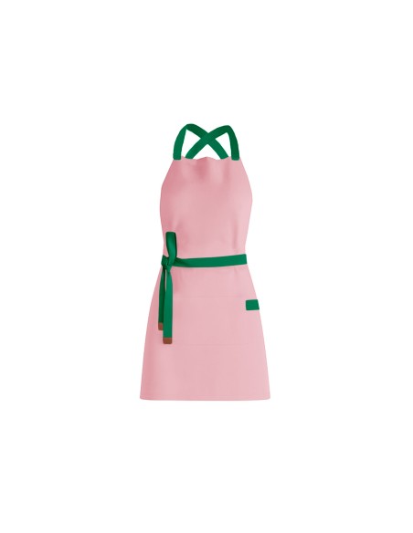 Avental Rosa Alça Cruzada Verde Confeitaria Doceria Festa