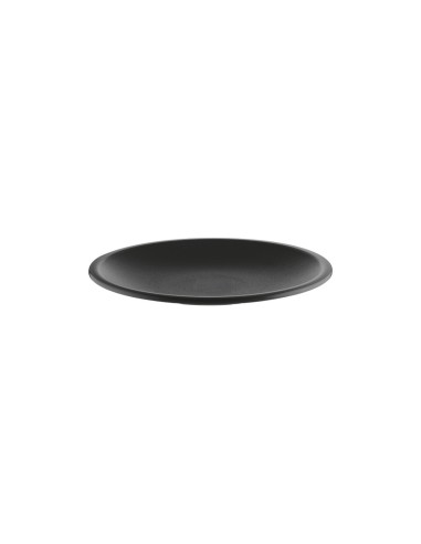 Prato Raso Redondo Preto Lanche 25cm Plastico BPA Free