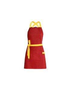 Avental Vermelho Alça Cruzada Amarelo Buffet Pintura...
