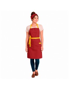 Avental Vermelho Alça Cruzada Amarelo Buffet Pintura... 2