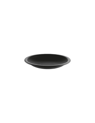 Prato Redondo Preto Lanche 20cm Plastico BPA Free