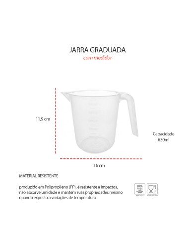 Jarra Leiteira Bico Medidora Graduada...