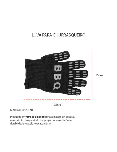 Luva de Cozinha Churrasco Térmica...