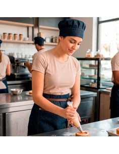 Chapeu de Cozinheiro Jeans Chef Touca Azul Ajustavel 2