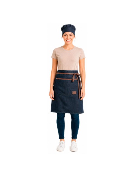 Chapeu de Cozinheiro Jeans Chef Touca Azul Ajustavel