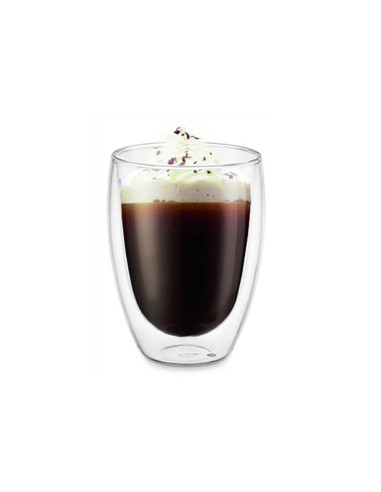 Copo de Vidro Borossilicato Parede Dupla Termico 300ml