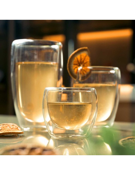 Copo de Vidro Borossilicato 150ml Parede Dupla Mantem Calor