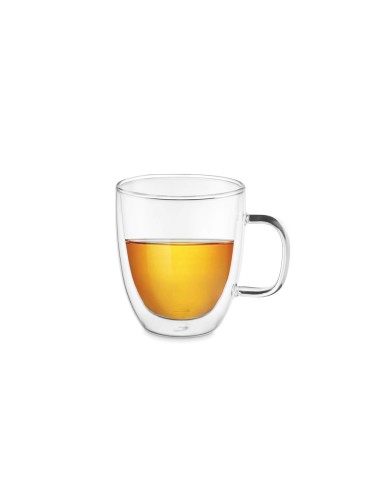 Caneca Vidro Borossilicato 350ml Parede Dupla Resistente Calor