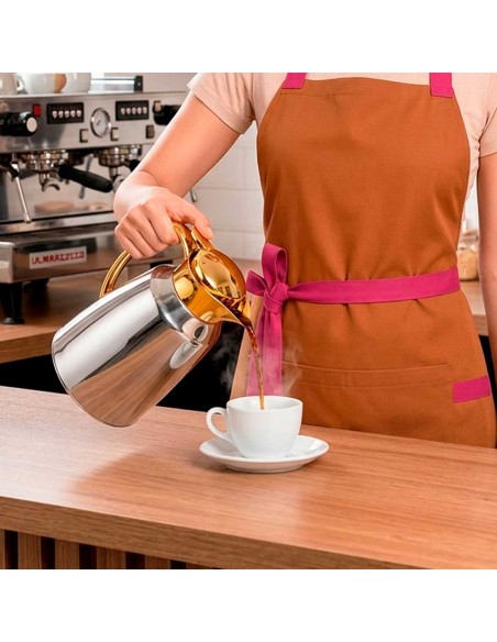 Garrafa Térmica Prata Dourada Bule Gatilho 1L Servir Café Chá