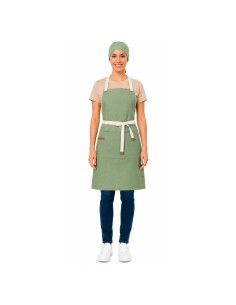 Avental Verde Cha Matte Algodao Cafeteria Bar Vegano 2