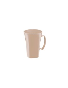 Caneca Bege Nude Cappuccino 400ml Plastico BPA Free