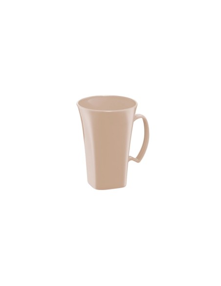 Caneca Bege Nude Cappuccino 400ml Plastico BPA Free